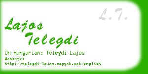 lajos telegdi business card